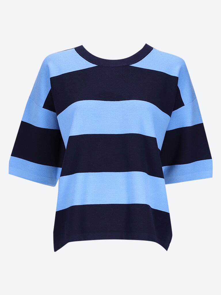 Fire striped knitted t-shirt 1