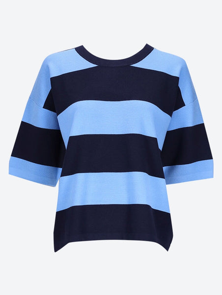 Fire striped knitted t-shirt