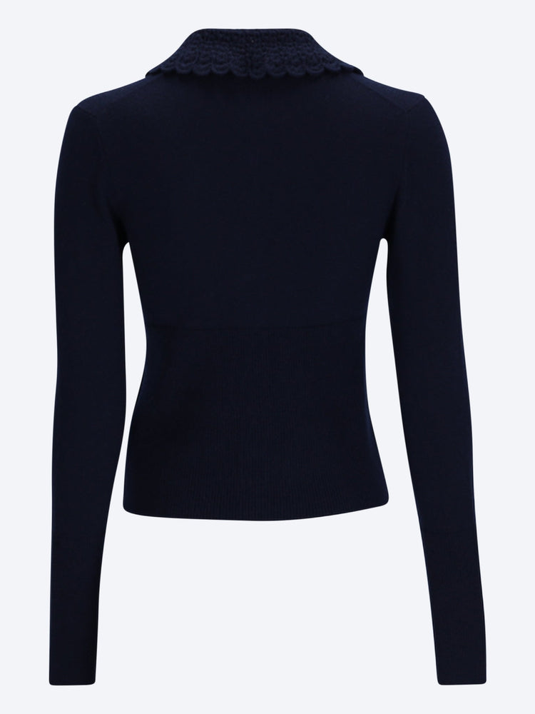 Taillierter Cardigan mit Logo 3