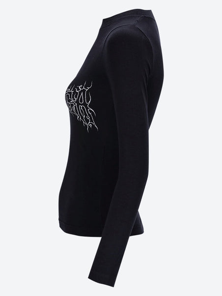 Fitted long sleeves t-shirt