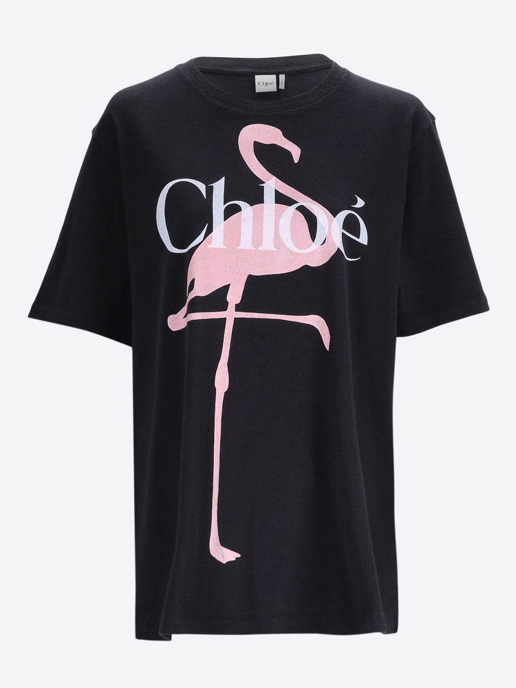 Flamingo print short sleeve t-shirt 1