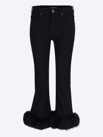 Flared capri pants