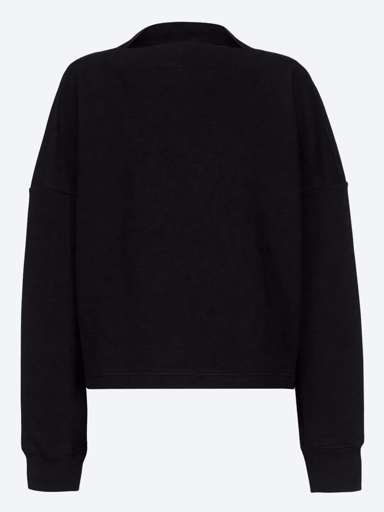 Fleece boatneck sweatshirt 1