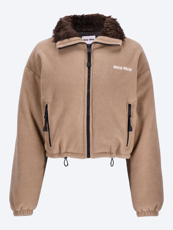 Fleece down jacket