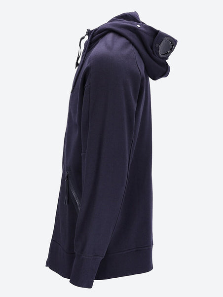 Fleece goggle zipped hoodie