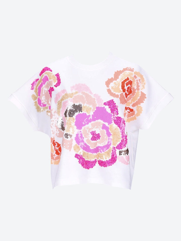 Floraly embroidered t-shirt 1