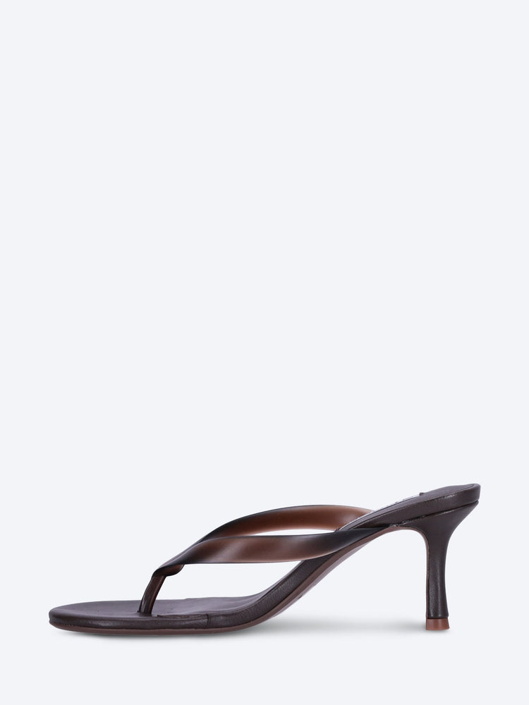 Flowe leather slip-on heeled thong sandals 4