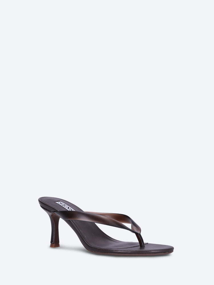Flowe leather slip-on heeled thong sandals 2
