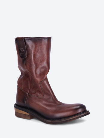 Foule leather boots