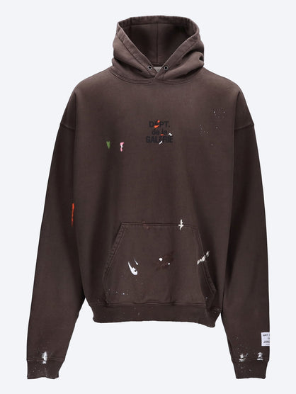 French logo painted hoodie