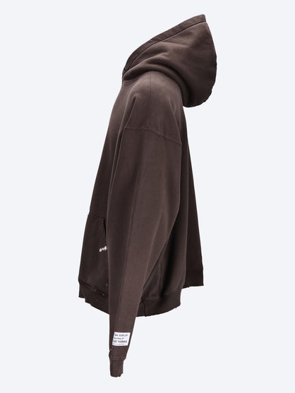 French logo painted hoodie