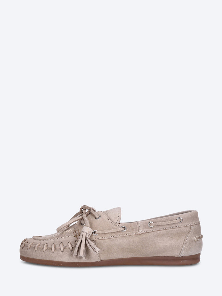 Fringe brushed boat loafers 4