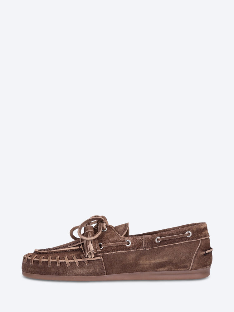 Fringe brushed boat loafers 4