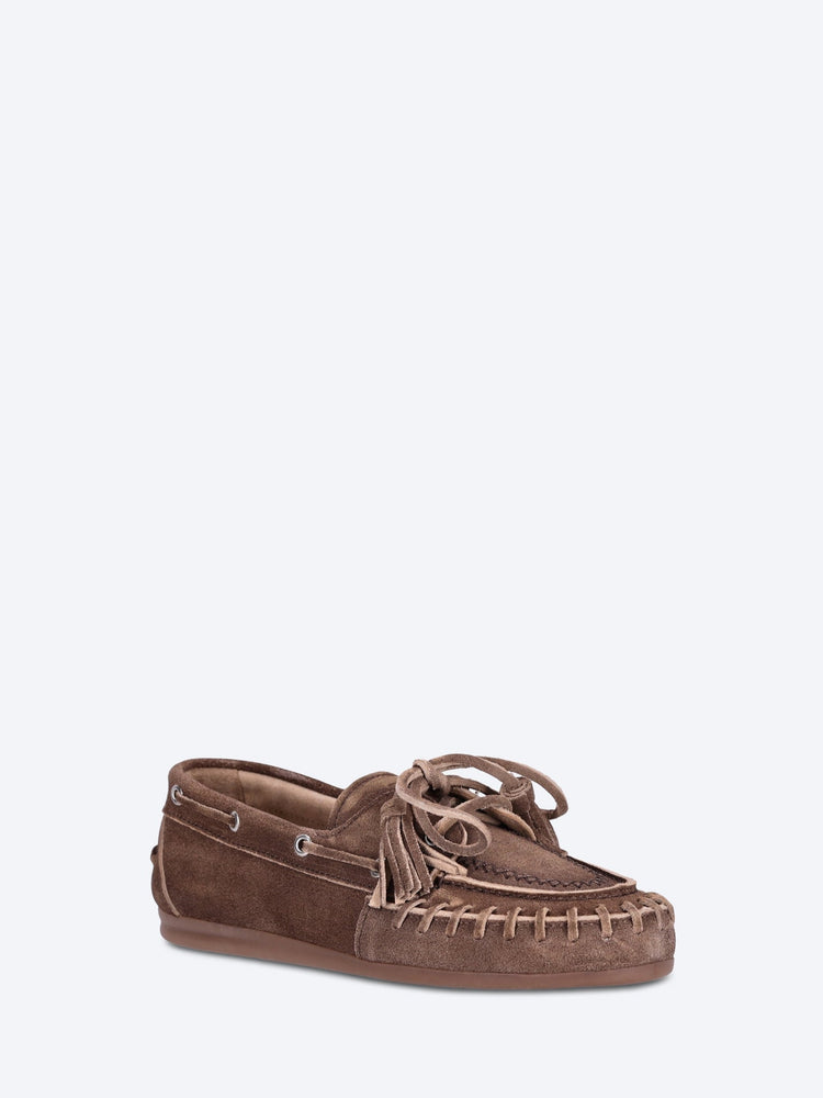 Fringe brushed boat loafers 2