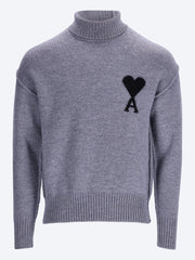 Funnel neck sweater with contrasted ami de coeur ref: