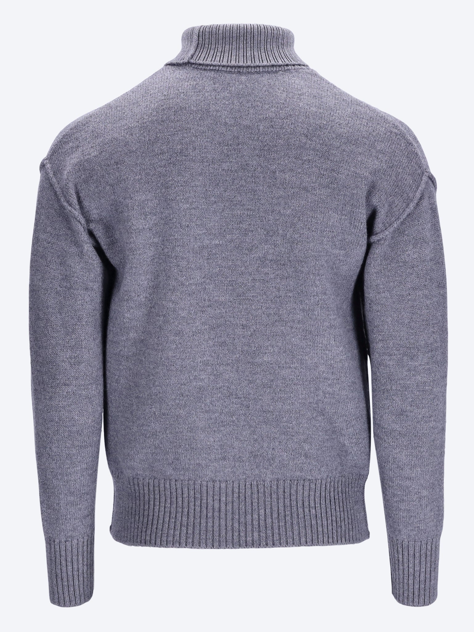Funnel neck sweater with contrasted ami de coeur 3