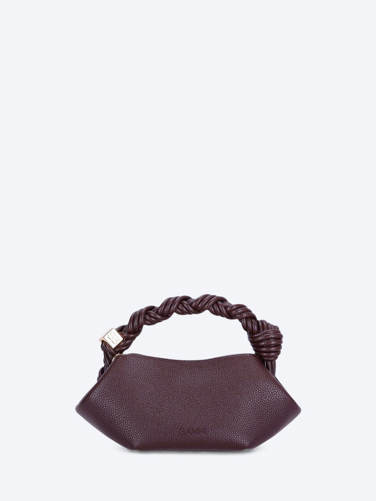 Ganni Bou Bag Mini-Handtasche aus genarbtem Leder 4