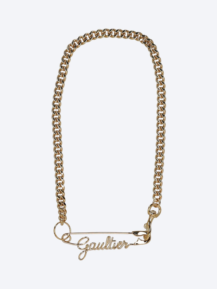 Gaultier safety pin necklace 1