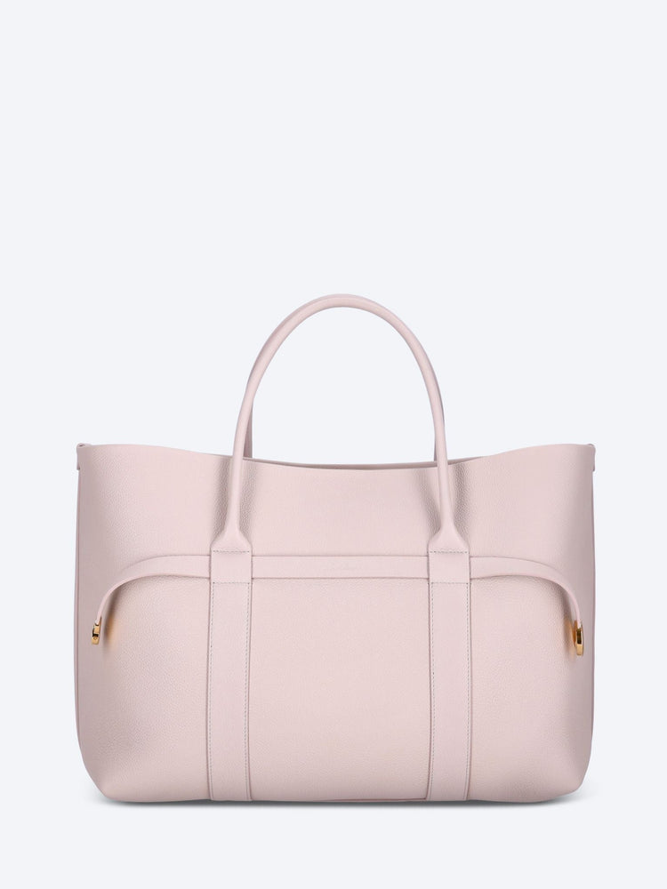 Ghiera shopper grained leather tote bag 1