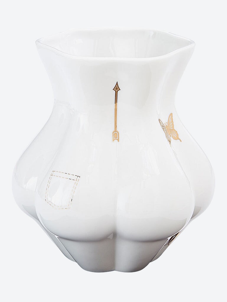 GILDED KIKI S DERRIERE VASE WHITE 3