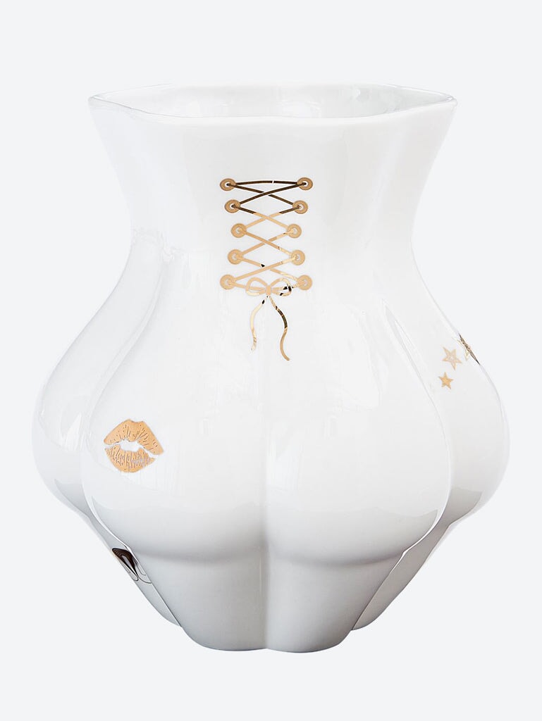 GILDED KIKI S DERRIERE VASE WHITE 2