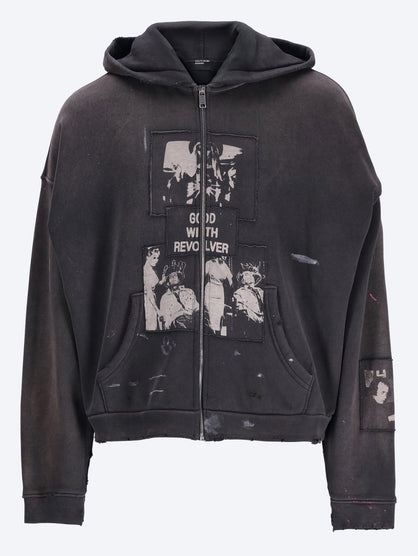 Sweats à capuche Dieu avec un revolver