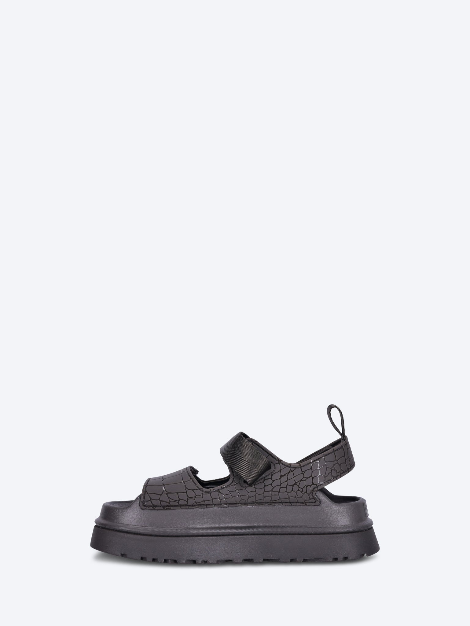 Goldengloembossed sandals 4