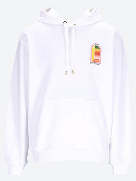 Gradient arch logo hoodie