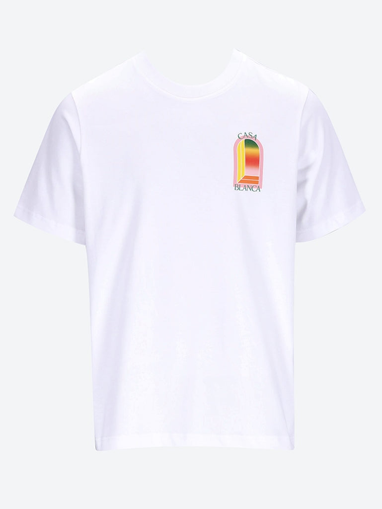 Gradient arch logo printed t-shirt 1