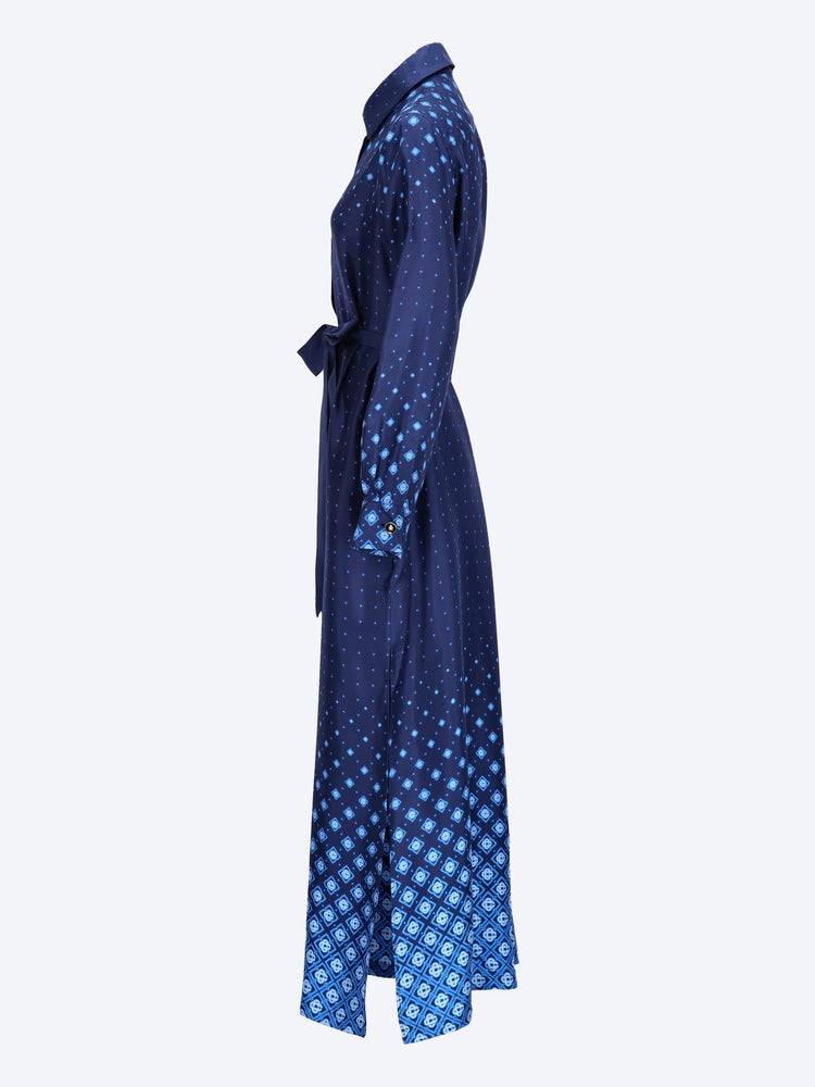 Gradient silk shirt dress 2