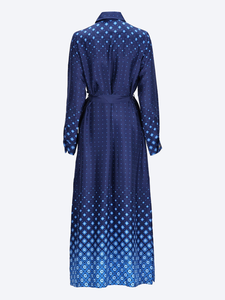Gradient silk shirt dress 3