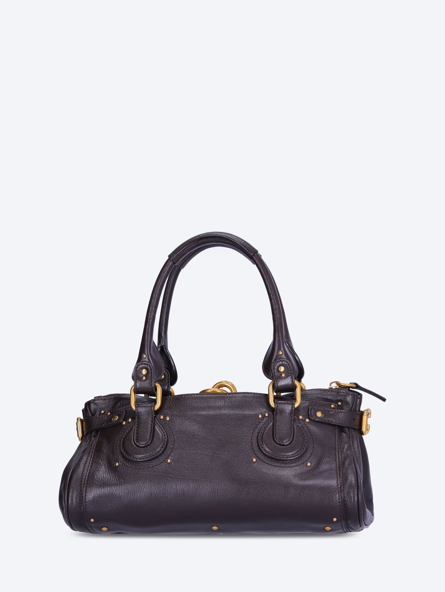 Grained leather paddington handbag 4