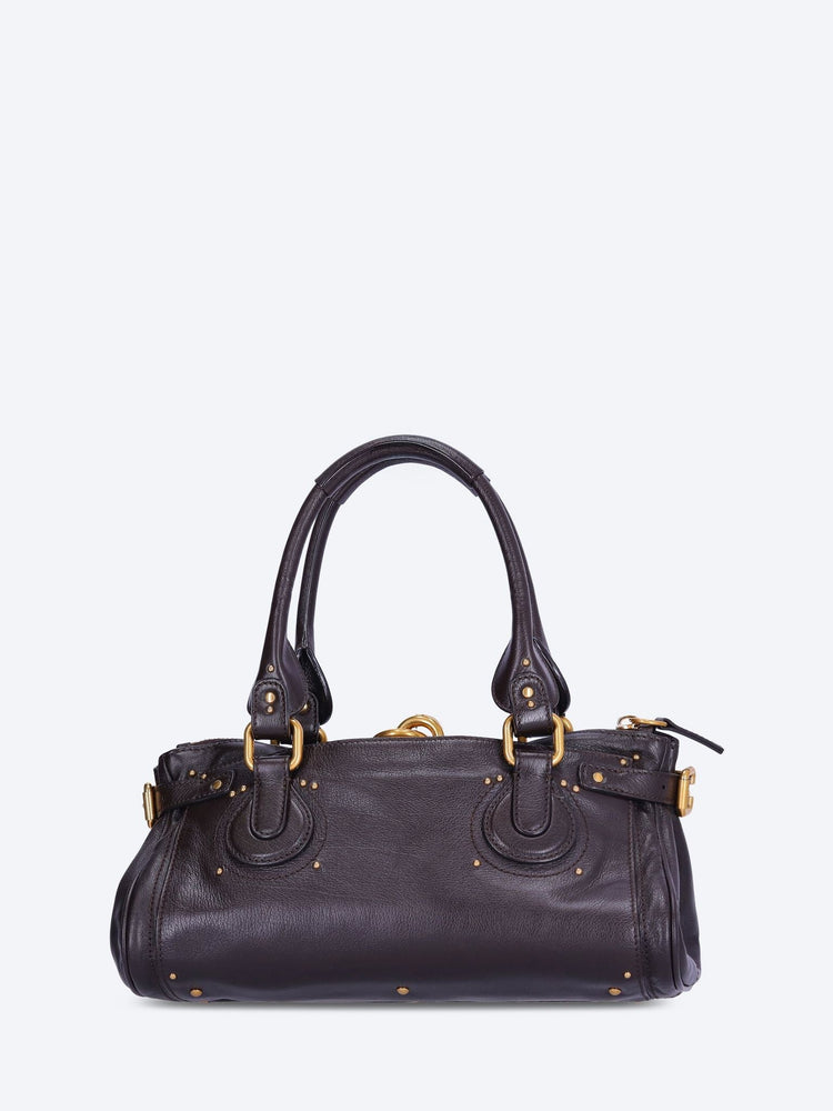 Grained leather paddington handbag 4