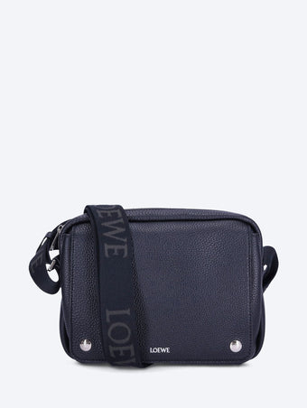 Grained leather pebble messenger medium shoulder bag