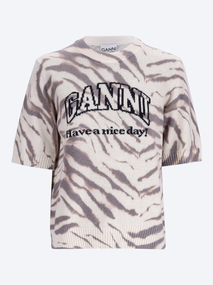 Graphic wool printed t-shirt 1