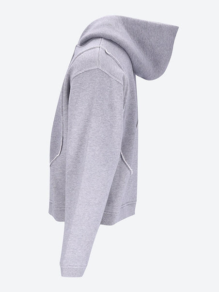 Grey swirl zipped hoodie