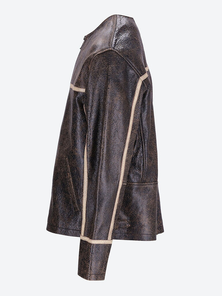 Gusa crackle leather jacket 2