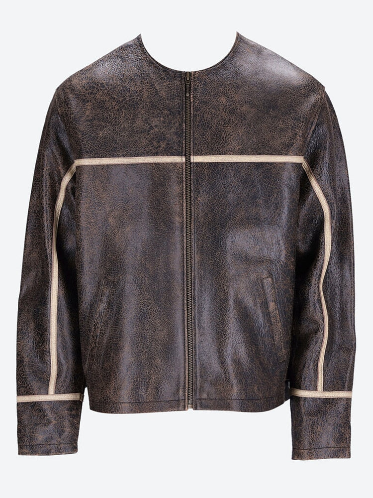 Gusa crackle leather jacket 1