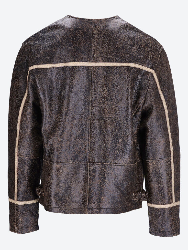 Gusa crackle leather jacket 3