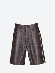 Gusa crackle leather shorts ref: