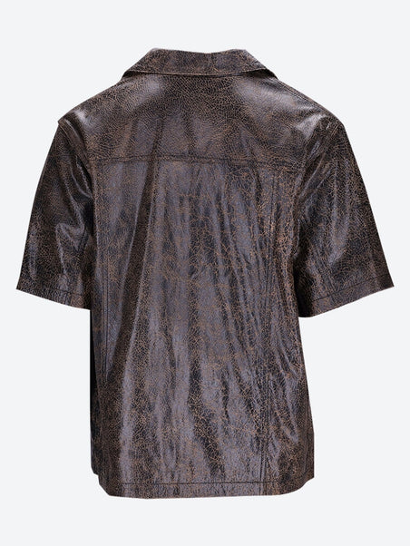 Gusa leather camp shirt