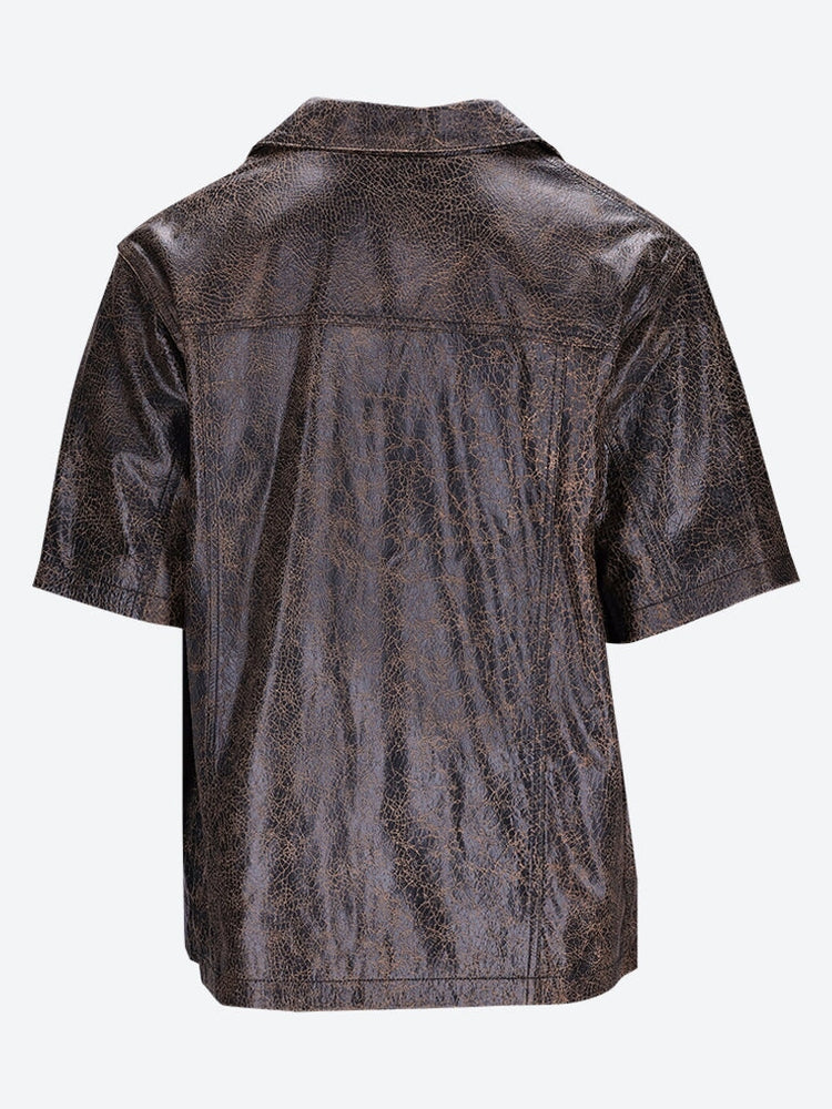 Gusa leather camp shirt 2