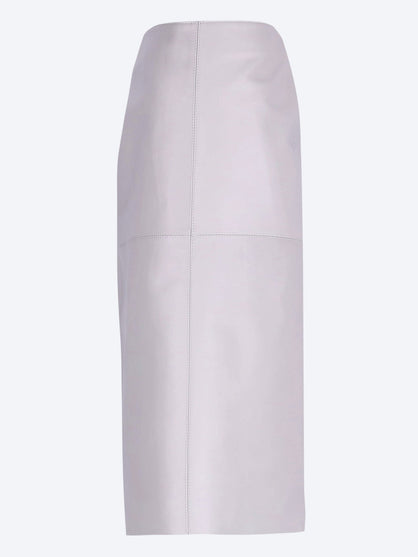 Jupe midi en cuir Gwen
