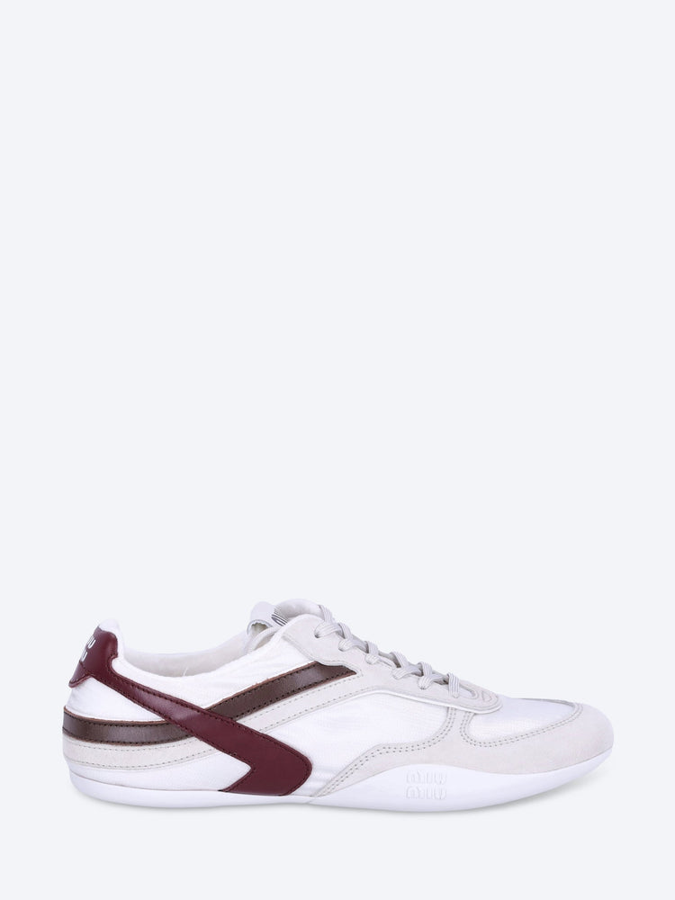 Leather Sneakers Miu Miu Wedge Sneaker Miu Miu White Leather Metal