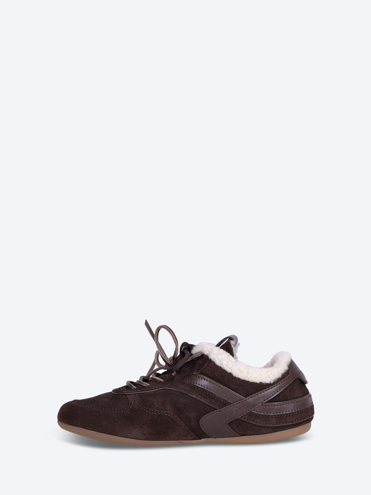 Gymnasium-Sneaker aus technischem Stoff und Wildleder 4