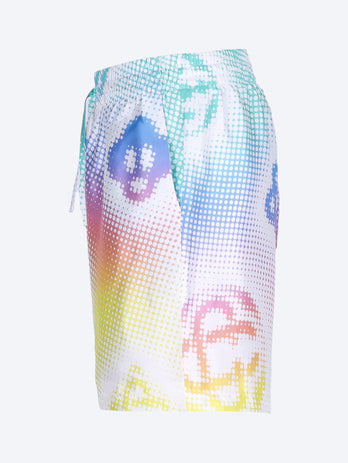 Half tone logo silk shorts