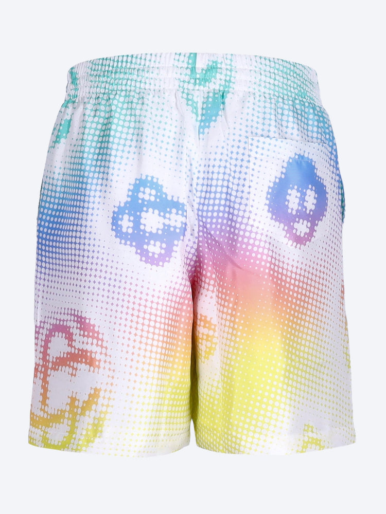 Half tone logo silk shorts 3