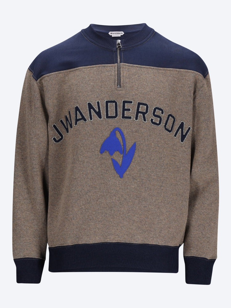 Sweatshirt mit halbem Reißverschluss 1