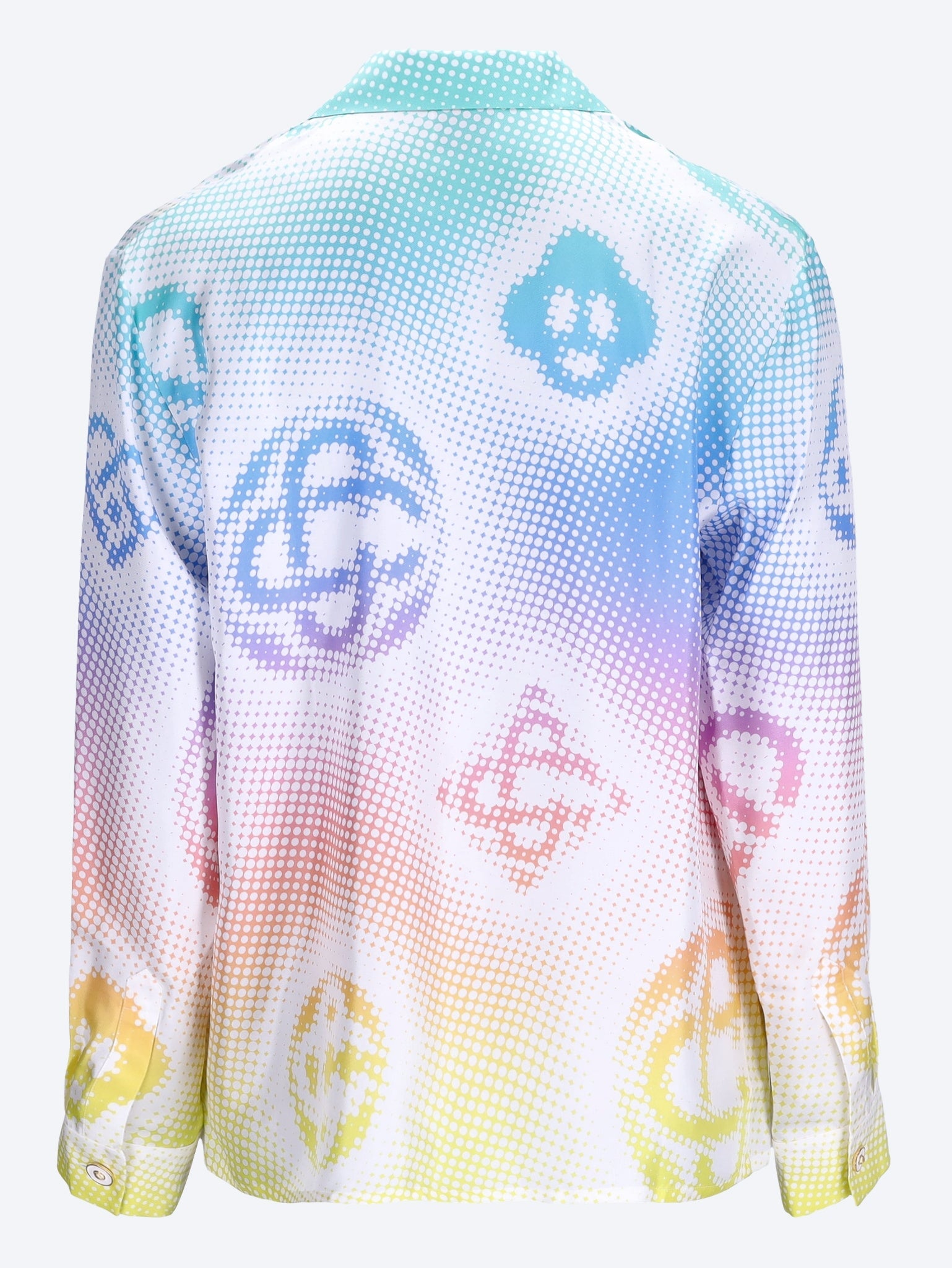 Halftone logo cuban collar long sleeve shirt 3