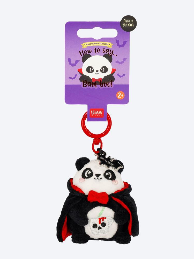 Halloween panda plush key ring 